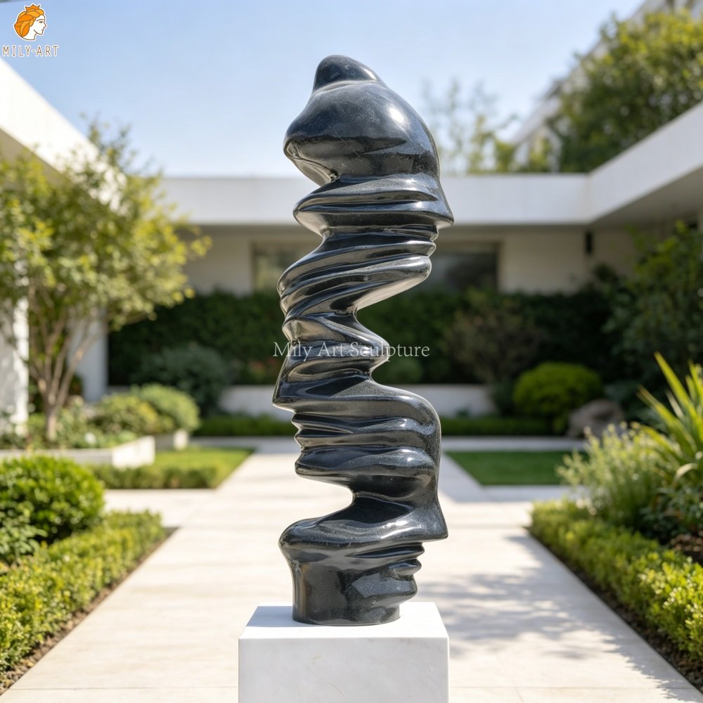 Hand Carved Black Marble Tony Cragg Sculpture for Yard