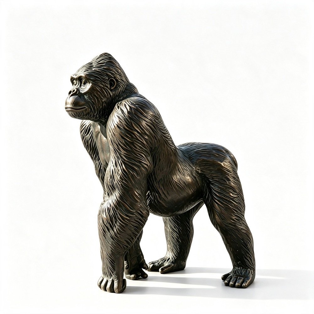 Life Size Bronze Gorilla Sculpture -Walking Gorilla MLBS-387 Life Size Bronze Gorilla Sculpture -Walking Gorilla