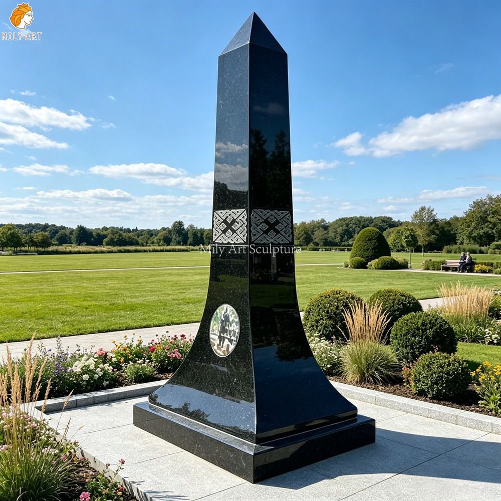 Custom Monumental Granite Obelisk for Sale MLMS-457 custom large granite obelisk monument for a garden