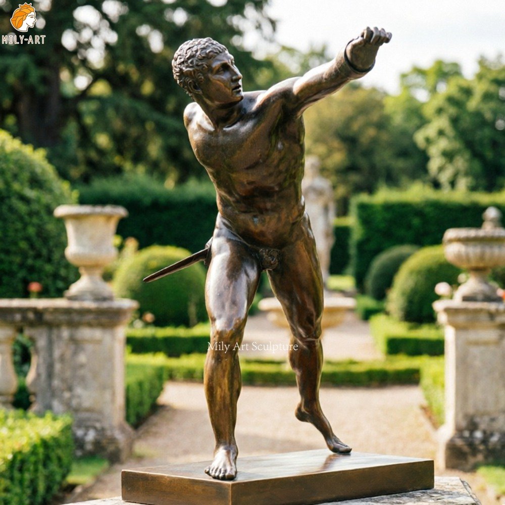 Bronze Borghese Gladiator Sculpture Replica MLBS-398 Bronze Borghese Gladiator Sculpture Replica for Yard