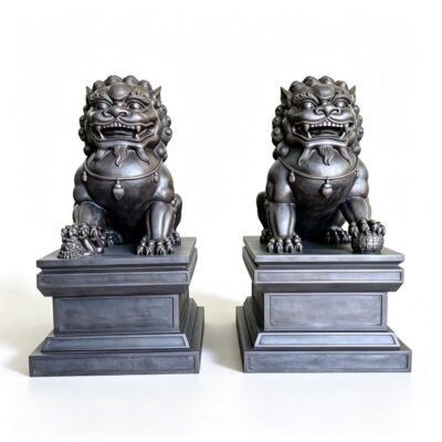 Bronze Chinese Guardian Lion Statue Dog Statue