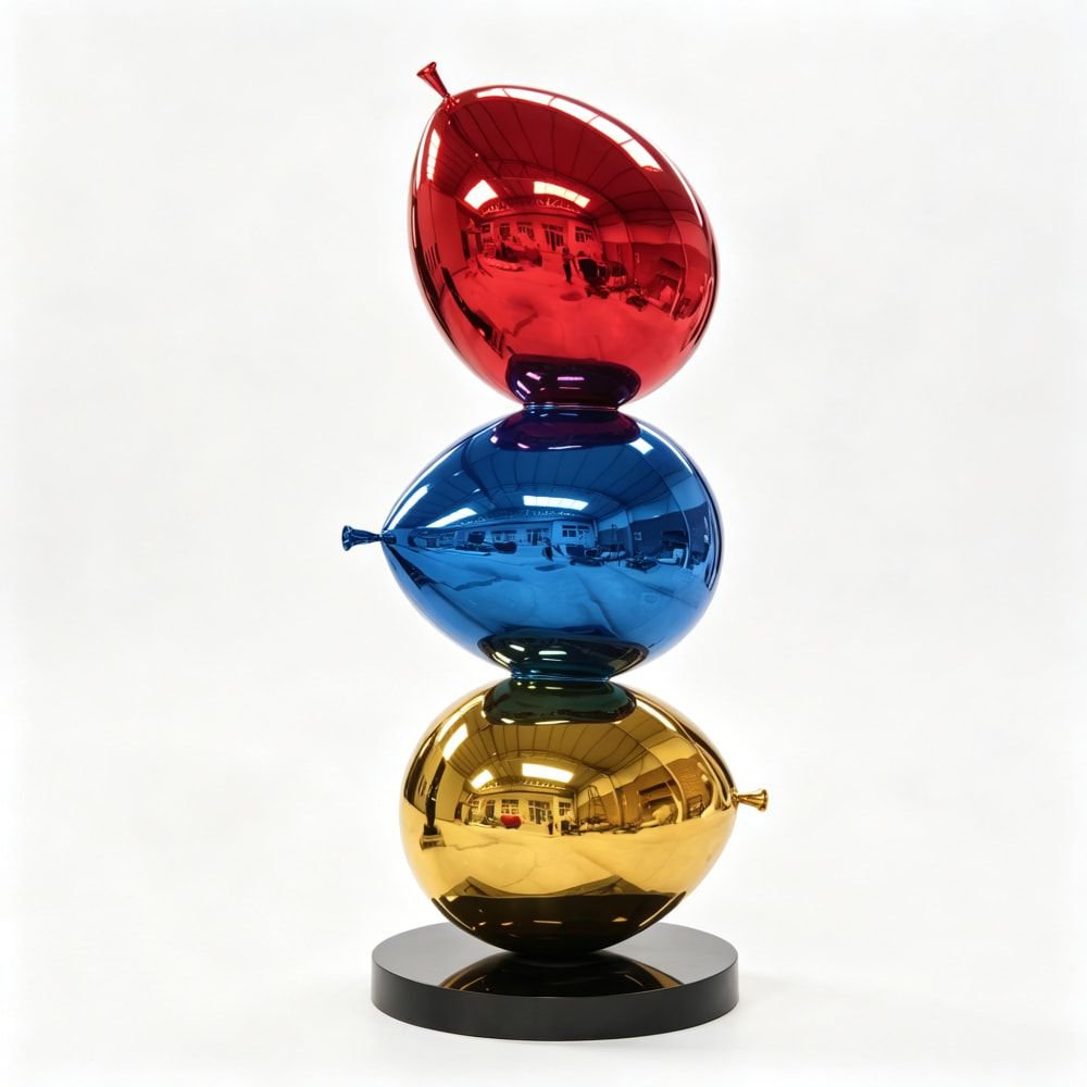 Colorful Metal Stacked Balloon Sculpture