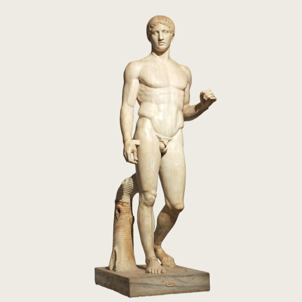 10 Muscular Greek Statues and Why They Look So Powerful Doryphoros Spear Bearer ideal Greek male body