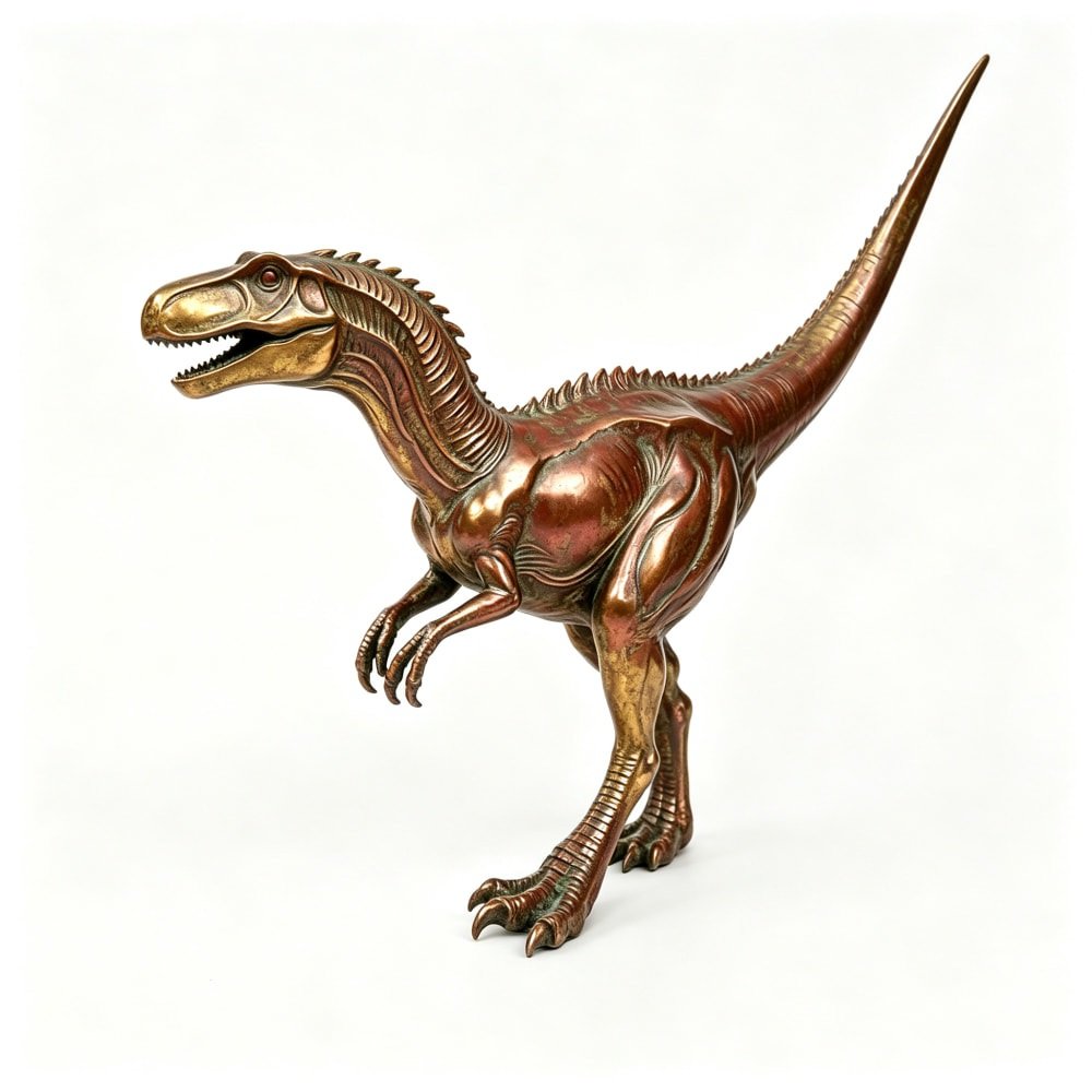 Life Size Bronze Velociraptor Statue for Sale MLBS-399 Life Size Bronze Velociraptor Statue
