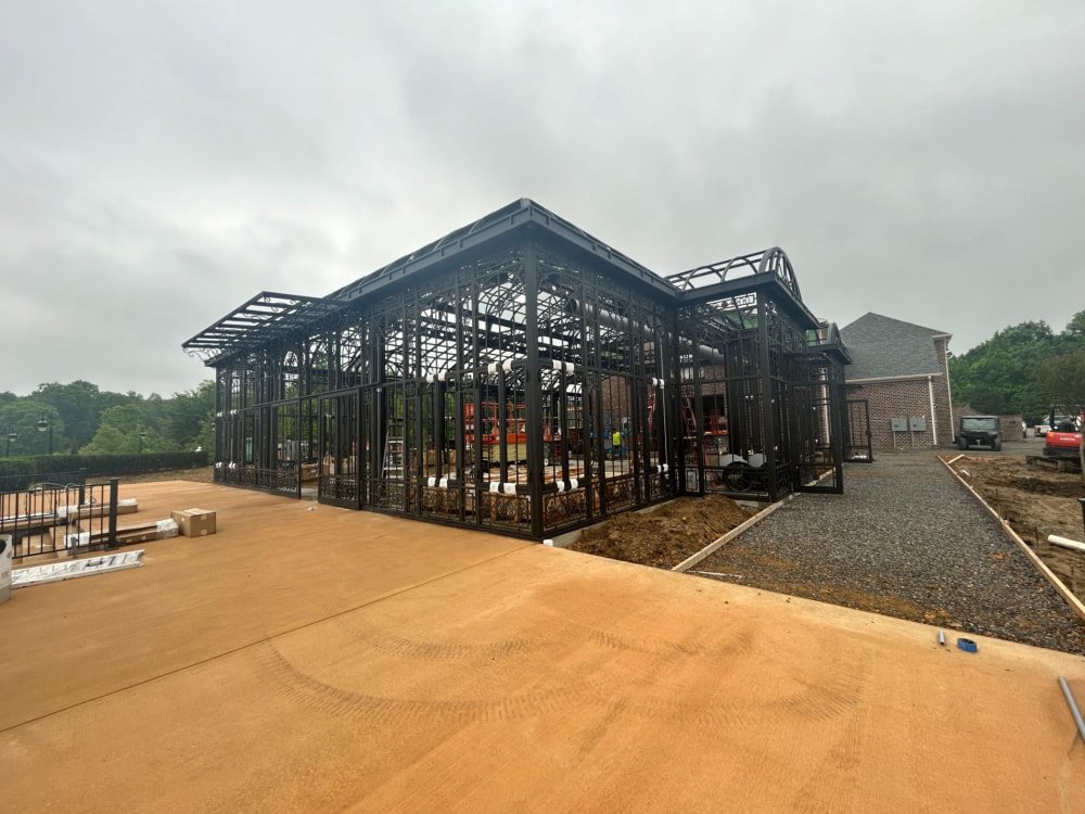iron gazebo foundation or installation image