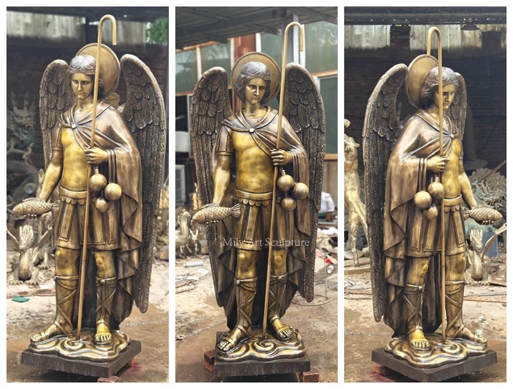 Saint Raphael the Archangel Bronze Sculpture MLBS-403 Saint Raphael the Archangel Bronze Sculpture Details