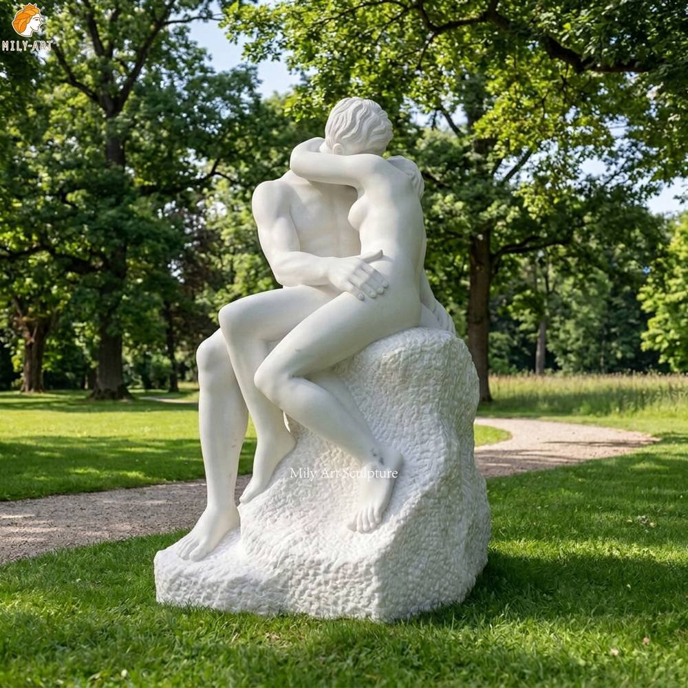 The Kiss Rodin Marble Sculpture Replica for Sale MLMS-463 The Kiss Rodin Marble Sculpture Replica for Park