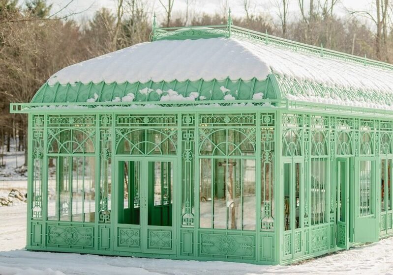 solid roof iron gazebo