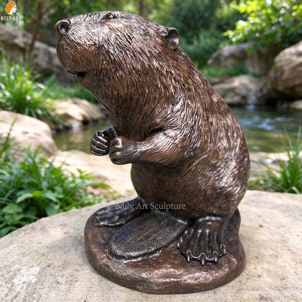 Casting Custom Bronze Beaver Statue for Yard